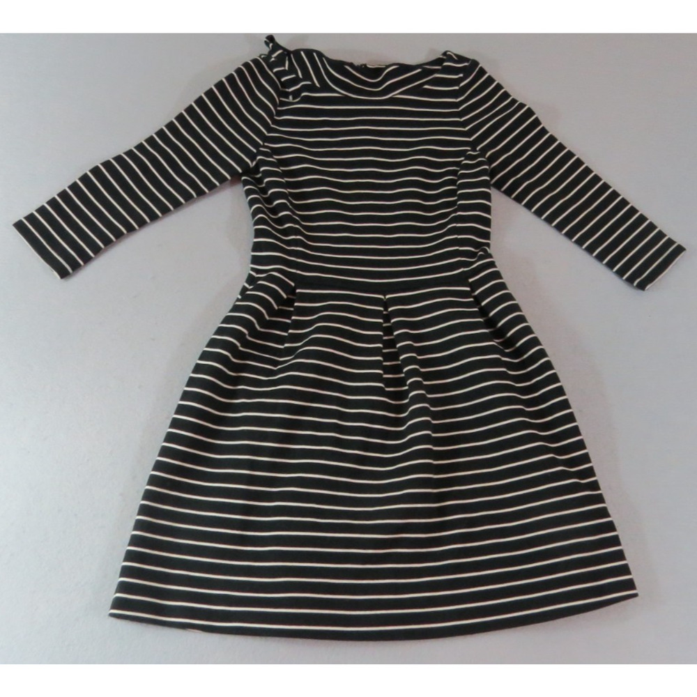 Banana Republic Sustainable Cotton Striped Fit Flare Pocket Dress Women's Size 6